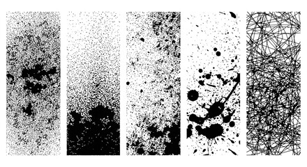 abstract black and white ink splatter textures background