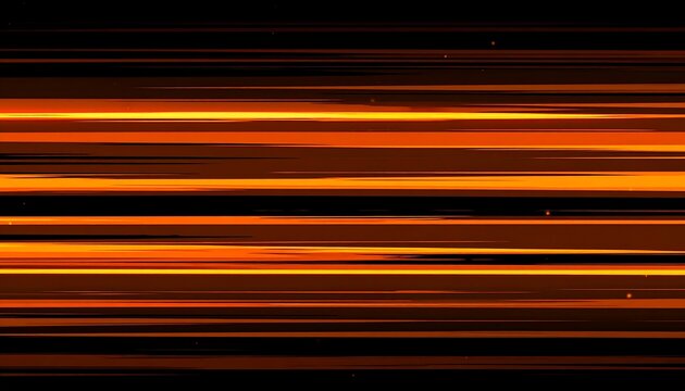 Abstract glowing orange-red horizontal lines on a black background, with faint dot accents