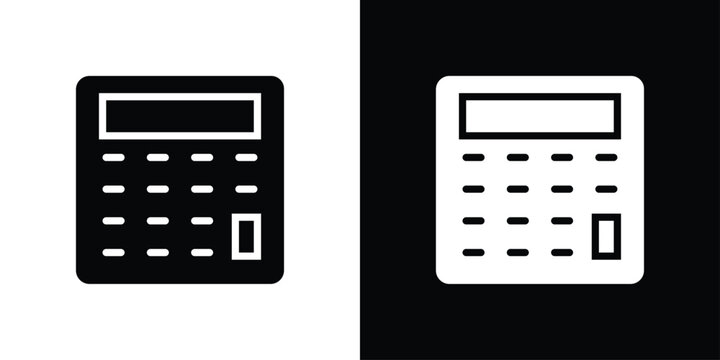Calculator Icon Sheet Black And White