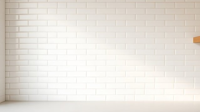 tenderfoot. Modern kitchen with matte white subway tile wall and clean grout lines. real-estate listings.
