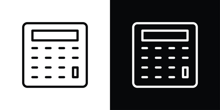 Calculator Icon Sheet Black And White