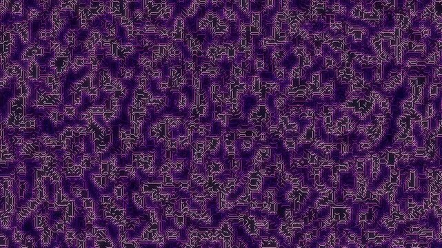 Intricate purple pattern with swirling green shapes.