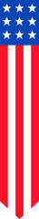 Fototapeta premium Traditional Hanging USA Flag Strip