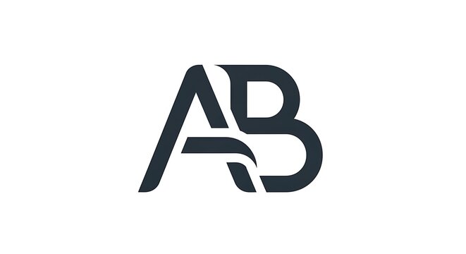 Abstract ab lettermark logo