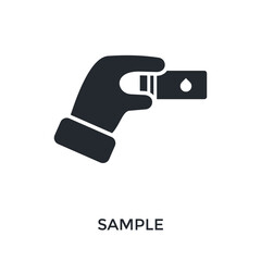 Sample Icon Glyph Style. Vector Illustration For Graphic Design