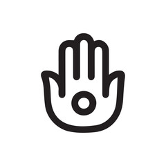 Fototapeta premium Minimalist Hamsa Hand Icon A Symbol of Protection and Blessing