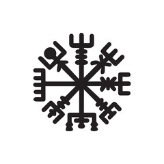 Obraz premium Ancient Norse Vegvisir Symbol The Runic Compass of the Vikings