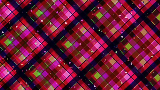 Colorful geometric patterns with vibrant squares and diamonds in vivid tones