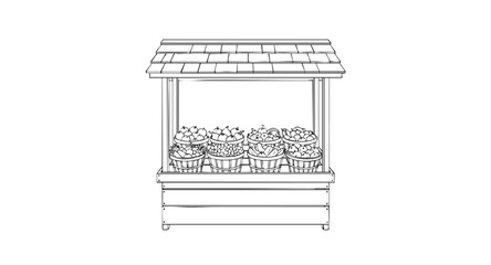 Farm Fresh Produce Stand Illustration