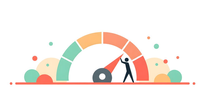Performance Speedometer Gauge Infographic Illustration