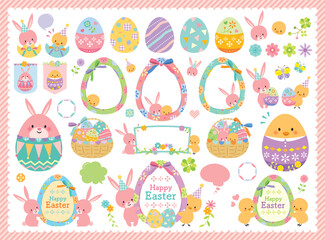 かわいいイースターのイラストセット  © imoan