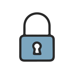 Secure Lock Icon Illustration