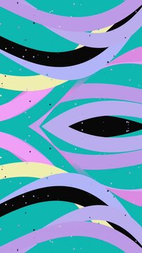 Abstract Colorful Waves with Vibrant Turquoise and Purple Patterns