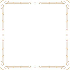 Obraz premium Ornamental Art Square Frame with Aesthetic Detail