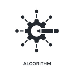 Obraz premium Algorithm Icon Glyph Style. Vector Illustration For Graphic Design