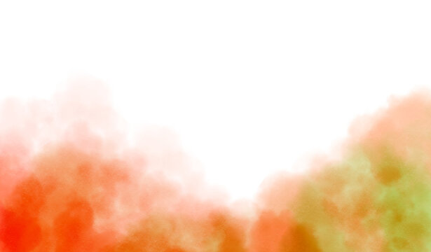 Colorful clouds fluffy flow with smoke and fogg steam vapours on transparent background. abstract smoke and clouds explosion png.