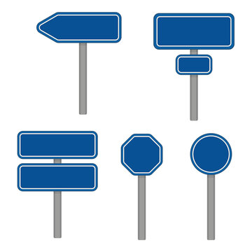 Sinal de tr&acirc;nsito azul