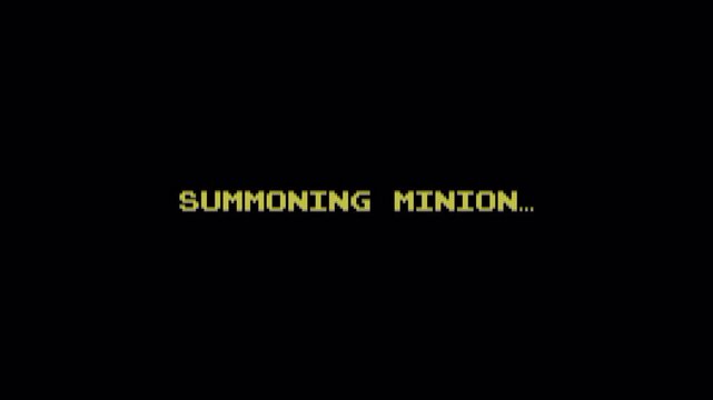 8 Bit Retro Game Text Display Summoning Minion Animation Loop 4k video animation seamless loop