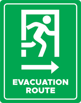 Evacuation route Signages precautions posters vinyl stikers any type of design & sizes