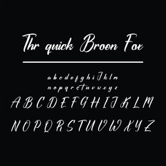 Obraz premium Elegant Handwritten Script Alphabet Vector with Cursive Font