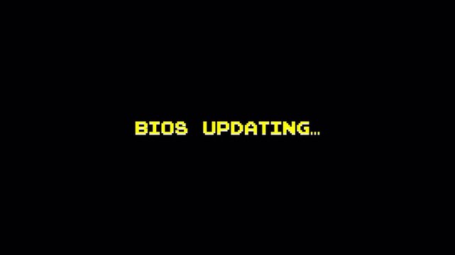 8 Bit BIOS Updating Text Animation, Retro Gaming Screen Boot Loop 4k video animation seamless loop
