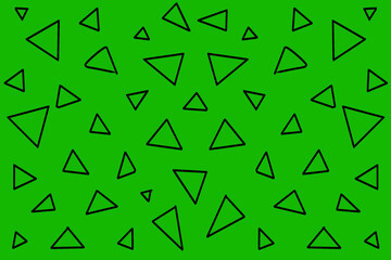 Green geometric triangle pattern background with bold flat shapes. Modern abstract surface illustration texture suitable for textile, wallpaper, packaging, and creative design.