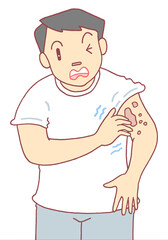 病気・疾患のイラスト - 蕁麻疹・ヘルペス・皮膚疾患