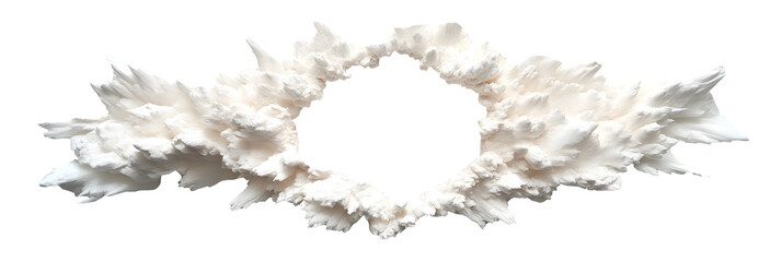 3d white cloud, png file, transparent background