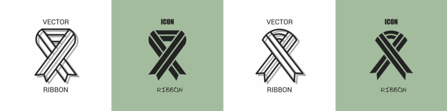 Ribbon icon line. Ribbon vector illustration.