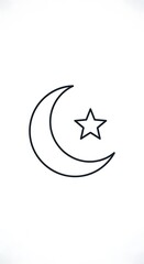 Obraz premium Islamic symbol moon and star.