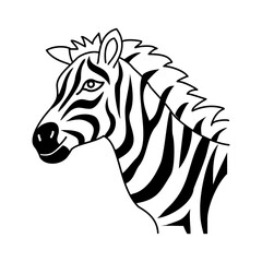 Zebra Icon Glyph