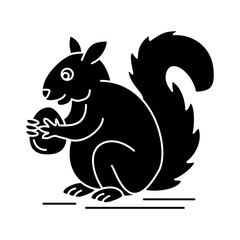 Squirrel Icon Glyph