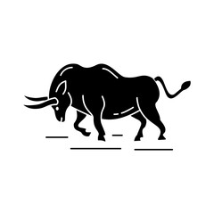 Bull Icon Glyph