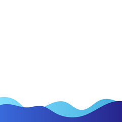 Abstract Modern Gradient Wavy Border