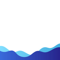 Abstract Modern Gradient Wavy Border