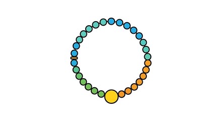 Obraz premium Colorful beads forming circular pattern.