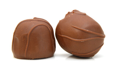 Obraz premium Chocolate candy isolated on white background