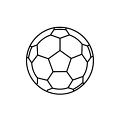 Obraz premium Professional Soccer Ball Vector Illustration - Classic Football Line Art Icon