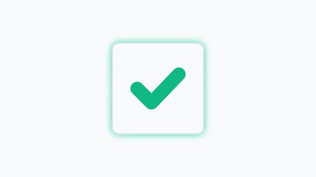 A simple green checkmark icon on a white background, symbolizing confirmation or approval