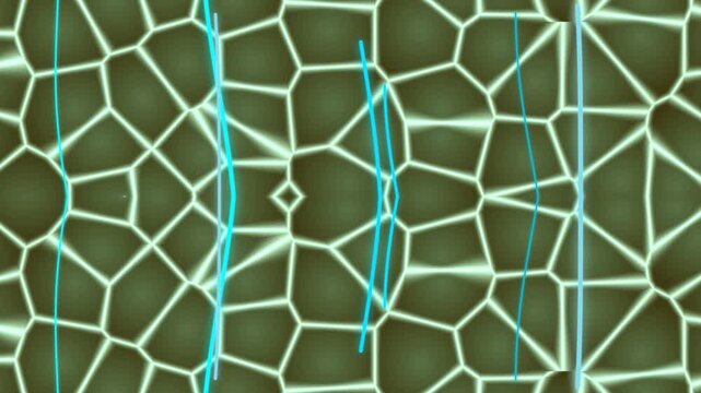 Seamless vector illustration of a geometric mosaic pattern featuring green and blue abstract backgrounds with square tiles and a watery surface texture for a summer wallpaper design