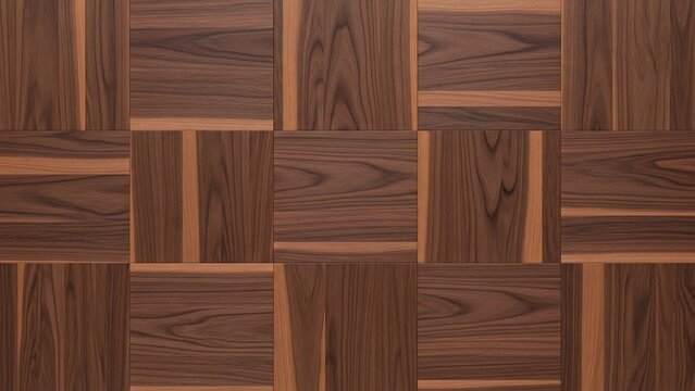 Elegant wooden parquet flooring with intricate geometric pattern design