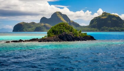 Naklejka premium tropical island in the sea