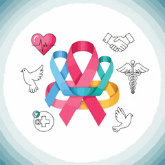 Obraz premium Awareness Ribbon Concept for Health and Support