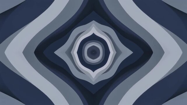 Exploring Symmetry in an Abstract Gradient Design of Wavy Shapes from a Central Viewpoint