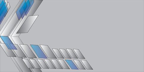 Obraz premium Abstract blue grey corporate tech background. Vector design