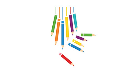Colorful Pencils and Markers Arranged Together.