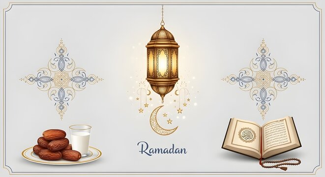 Ramadan kareem islamic holy month of fasting and reflection