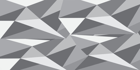 Obraz premium White triangle geometric pattern background, Geometric background made of triangles, Abstract geometric background. Vector 3d illustration