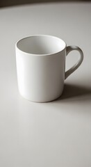 Fototapeta premium White reusable water bottle, modern lifestyle scene, neutral tones