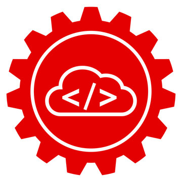 Einstellungen f&uuml;r Cloud Programmierung und Coding als Vektor Grafik transparentes PNG Icon Design